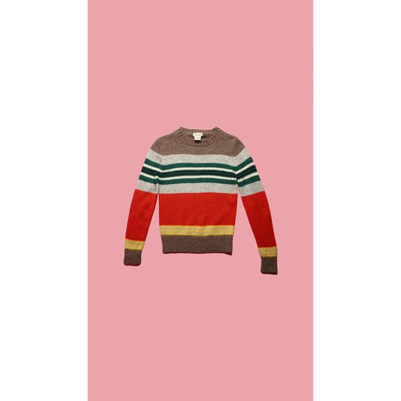 1970s-1980s Michael MILEA BETSEY JOHNSON Striped Wool Blend Sweater. S-M. AS IS - Picture 1 of 10